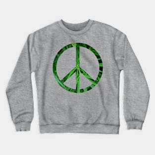 weed marijuana cannabis ganja peace sign for peace lover and pothead gift Crewneck Sweatshirt